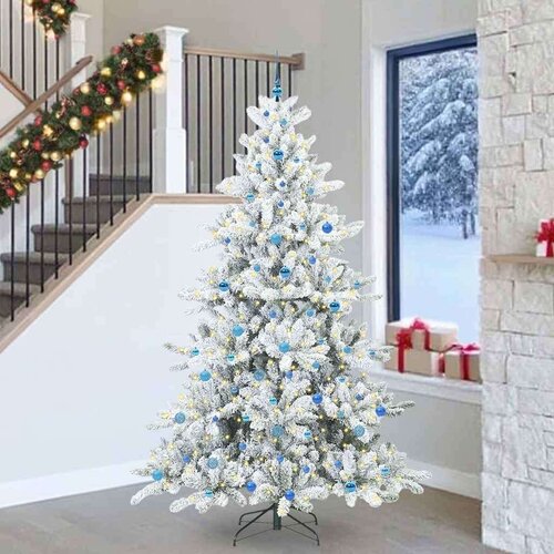 vidaXL Umjetno božićno drvce s nogom with LEDs s stalakom 240cm PVC Cijene
