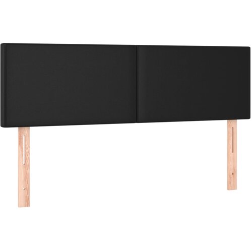 Maison Chic Posteljno vzglavje - Vzglavna omarica 2 kosa črno 72x5x78/88 cm umetno usnje, (22077526) Cene