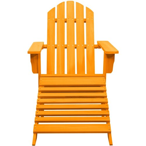 Maison Chic Vrtni Stoli - Stol za vrt Adirondack z naslonjalom za noge les jelke oranžen JS601, (21878359) Slike