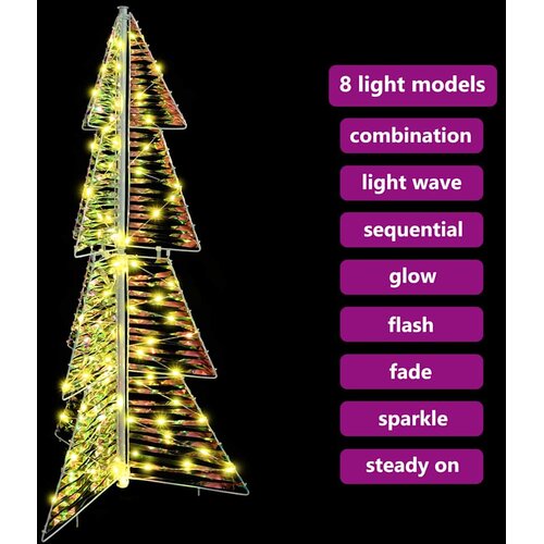  Božićno drvce s 100 LED svjetlima Topla bijela 120 cm PET Slike