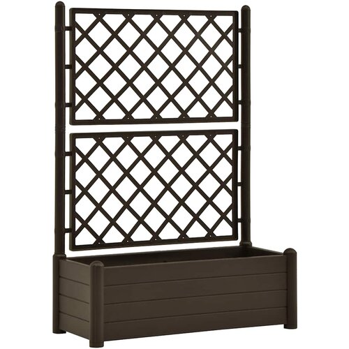 Maison Chic Vrtno cvetlično korito - Cvetlični Lonec z oporno mrežo 100x43x142 cm PP mocha, (21789836) Cene