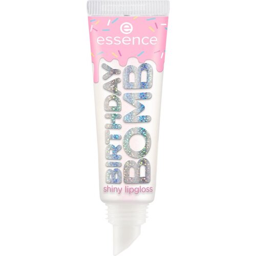 Essence Birthday Bomb transparenten sijaj za ustnice za ble&amp;scaron;čeč sijaj odtenek 01 Cake My Day! 10 ml Slike