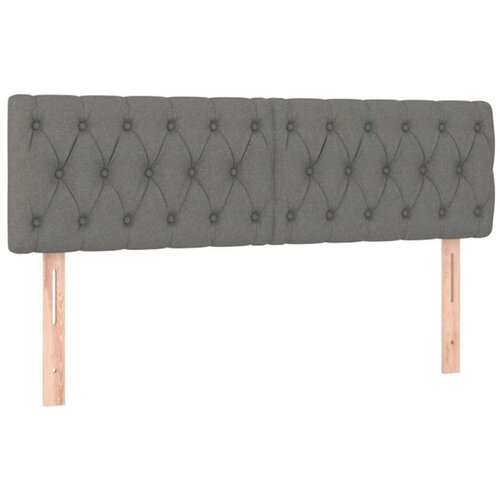  Krevet s oprugama i madracem tamnosivi 140x190 cm od tkanine Slike
