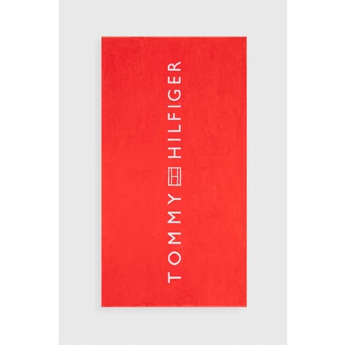 Tommy Hilfiger Bombažna brisača rdeča barva