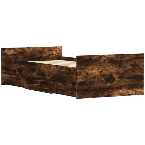  Kreveta s uzglavljem i podnožjem boja hrasta 100 x 200 cm Slike