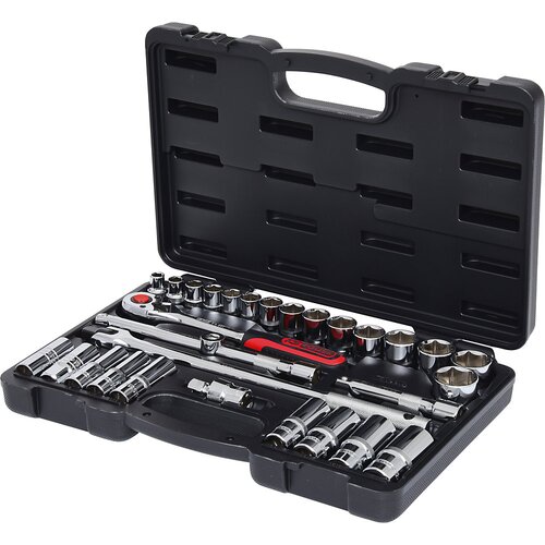 Ks Tools Komplet natičnih ključev 1/2&amp;#039;&amp;#039; CHROMEplus, 30 kosov, 6-roba oblika, velikosti v colah, Flank Traction Slike