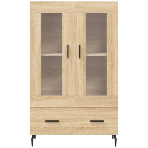  Visoka komoda boja hrasta 69,5 x 31 x 115 cm konstruirano drvo Slike