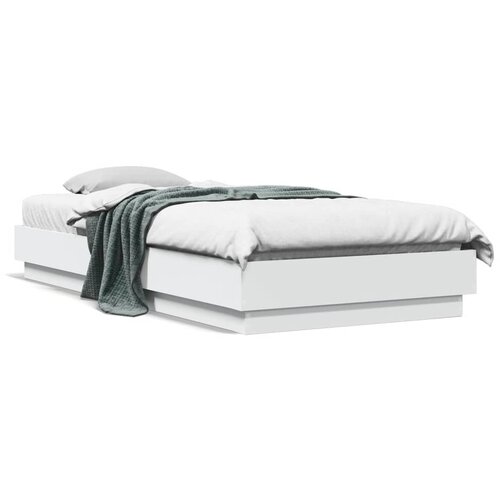 VidaXL Okvir za krevet bijeli 90x200 cm konstruirano drvo Slike