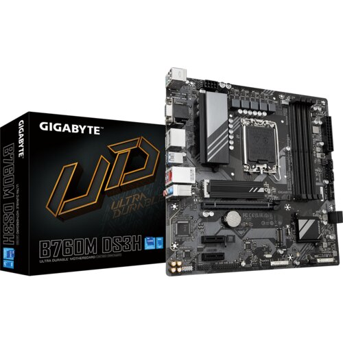 Gigabyte B760M DS3H, DDR5, SATA3, USB3.2Gen2, DP, LGA1700 mATX Cene
