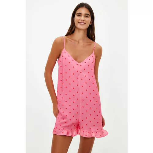 Trendyol Pink Polka Dot Woven Jumpsuit
