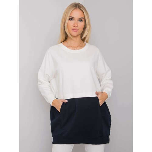 RUE PARIS Sweatshirt-RV-BL-7197.89P-white-navy blue Cene