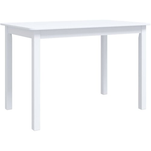 Maison Chic Jedilna miza - Kuhinjska miza - Jedilni stol bela 114x71x75 cm trden les kavčukovca, (21714941) Slike
