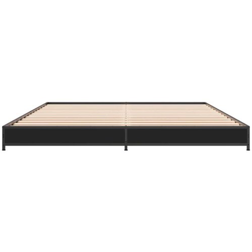 VidaXL Okvir za krevet crni 135x190 cm konstruirano drvo i metal Slike