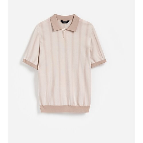 Reserved Polo-džemper s visokim udjelom viskoze - bež Cijene