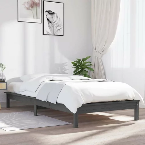  za krevet sivi od borovine 90 x 190 cm 3FT jednokrevetni
