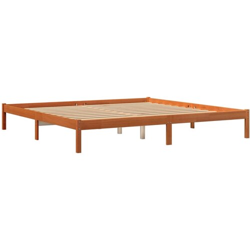  Okvir kreveta bez madraca vo&amp;scaron;tano smeđi 200x200 cm od borovine Slike