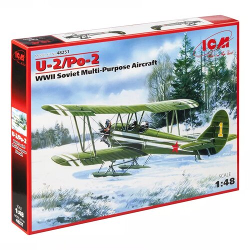 ICM model kit aircraft - U-2/Po-2 wwii soviet multi-purpose aircraft 1:48 Cene
