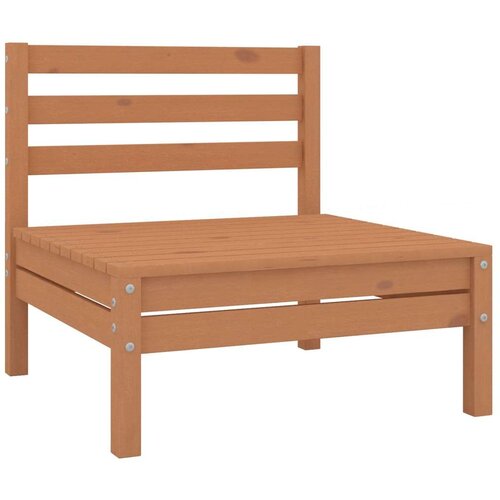  Srednja vrtna sofa smeđa boja meda od masivne borovine Slike