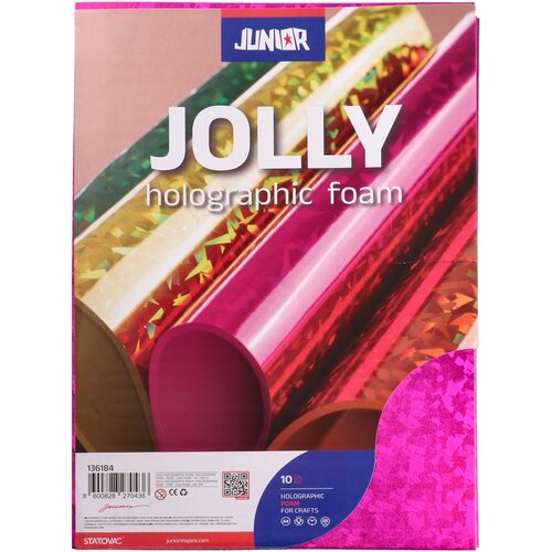 Junior Jolly Holographic Foam, hologramska pena, A4, 250g - odaberite boju Roze Cene