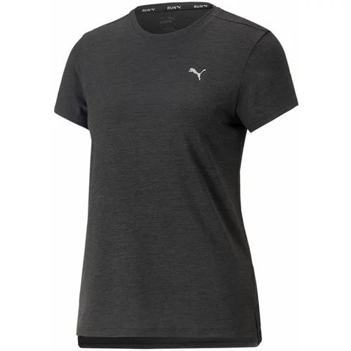 Puma Tehnička sportska majica srebrno siva / crna melange