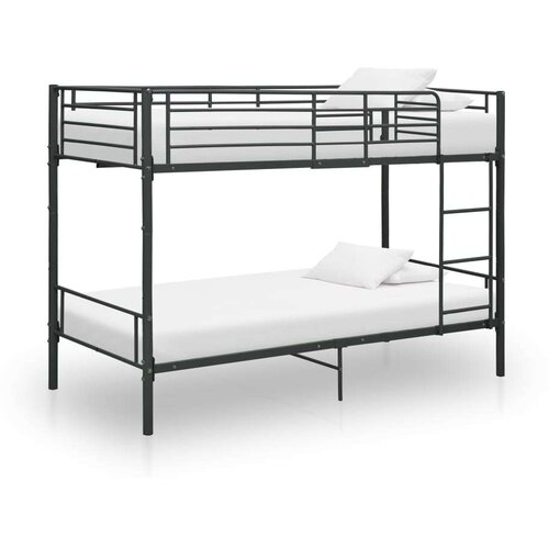 vidaXL krevet na kat crni metalni 90 x 200 cm Cene