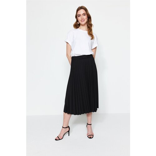 Trendyol Skirt - Black - Midi Slike