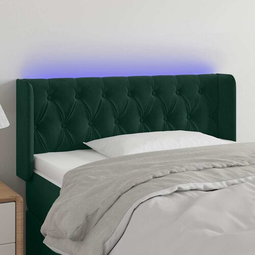  LED uzglavlje tamnozeleno 103x16x78/88 cm bar&scaron;unasto Cijene