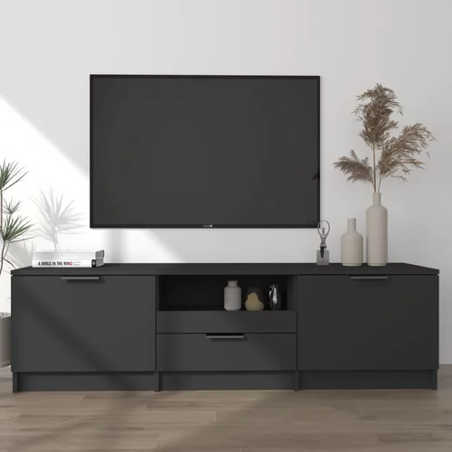TV ormarić crni 140 x 35 x 40 cm od konstruiranog drva