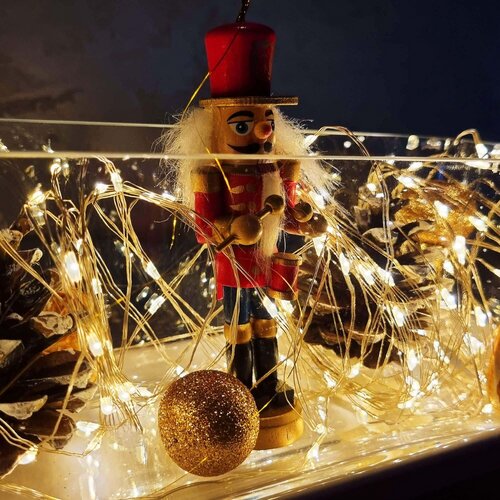  LED žičane lampice, toplo bijele Slike