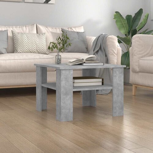  Stolić za kavu siva boja betona 60x60x42 cm konstruirano drvo Cene