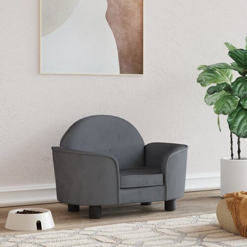 vidaXL Pasja postelja temno siva 66x40x45 cm žamet Cene