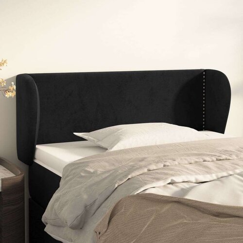  Uzglavlje s ušima crno 103x23x78/88 cm baršunasto Cijene