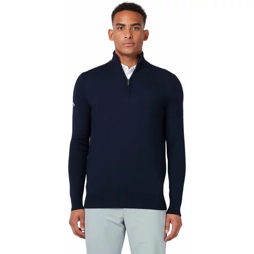 Callaway 1/4 Zipped Mens Merino Sweater Dark Navy XL