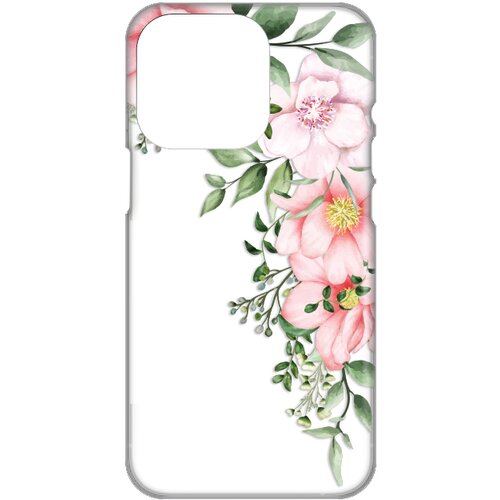  Silikonska maska za iPhone 14 Pro Max 6.7 Gentle Rose Pattern Print Skin šarena Cene