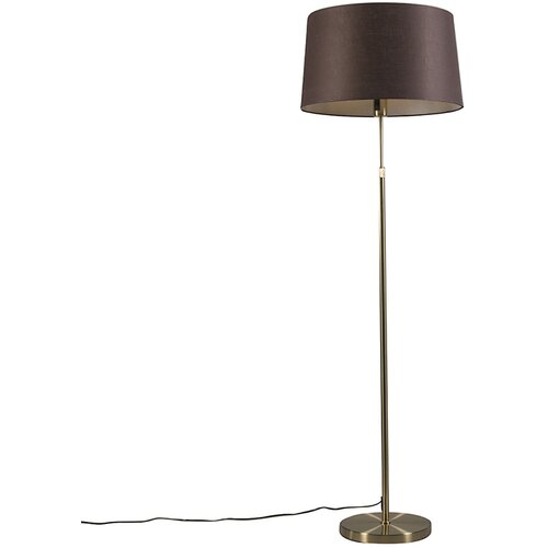 QAZQA Stoječa svetilka zlata / medenina z nastavljivim rjavim senčilom 45 cm - Parte Cene