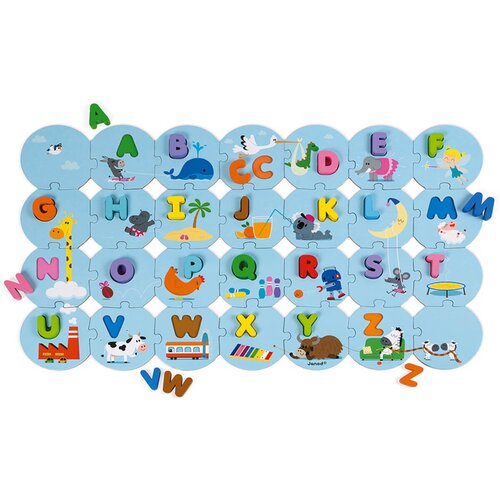 Janod otroški izobraževalni puzzli i learn the alphabet Cene