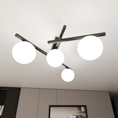  plafonsko svetlo smart 4xE14/10W/230V crno/belo Slike
