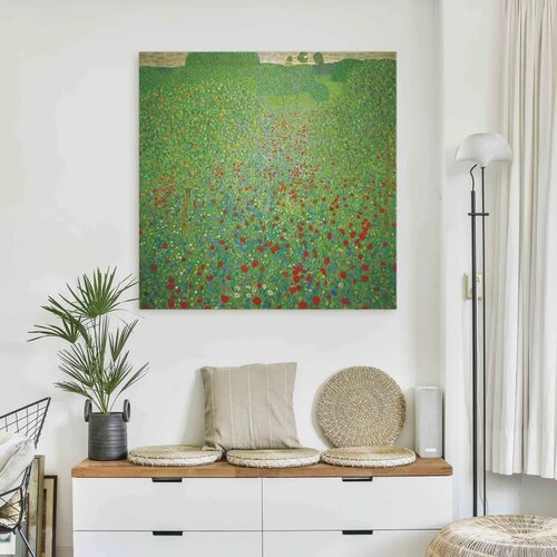  Slika - Gustav Klimt &amp;ndash; Poppy Field 60x60 Premium Print Slike