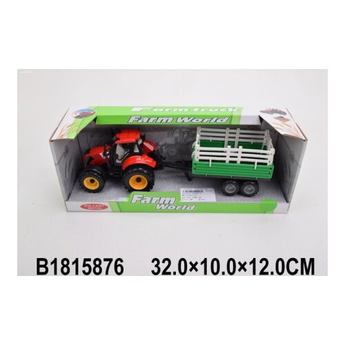  Traktor sa prikolicom crveni ( 587603-k ) Slike