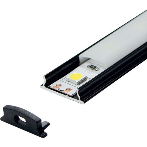 Mitea Lighting fleksibilni aluminijumski (savitljiv) profil za led trake crni 6x18x2000mm set sa difuzorom M640-C Cene