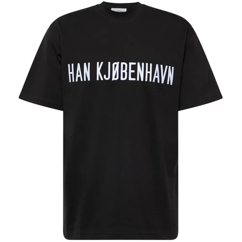 Han Kjøbenhavn Pamučna majica boja: crna, s aplikacijom