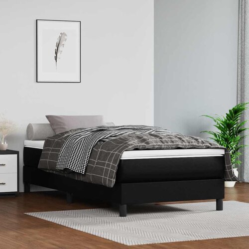  Dječji madrac s džepičastim oprugama srednje tvrdoće crni 80x160 cm lažna koža Cijene
