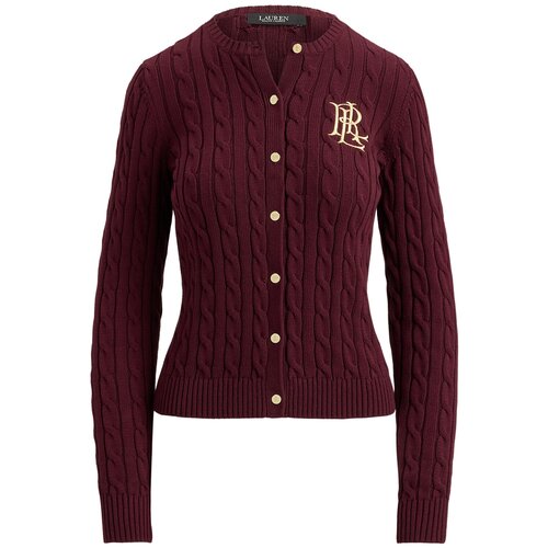 Polo Ralph Lauren Pletena jopa svetlo rumena / vinsko rdeča Cene