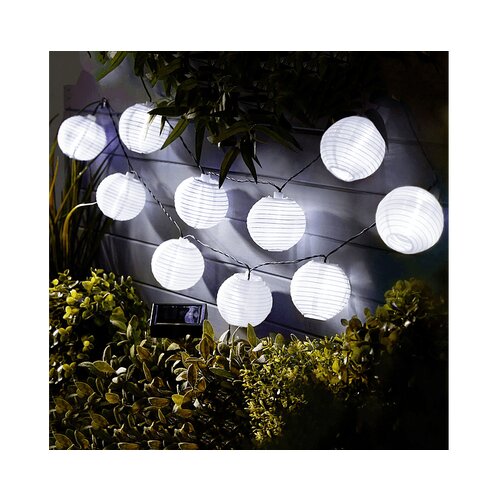 Garden of Eden led solarni lampiončki - 10 belih luči, hladno bela led - 3,7 m Slike