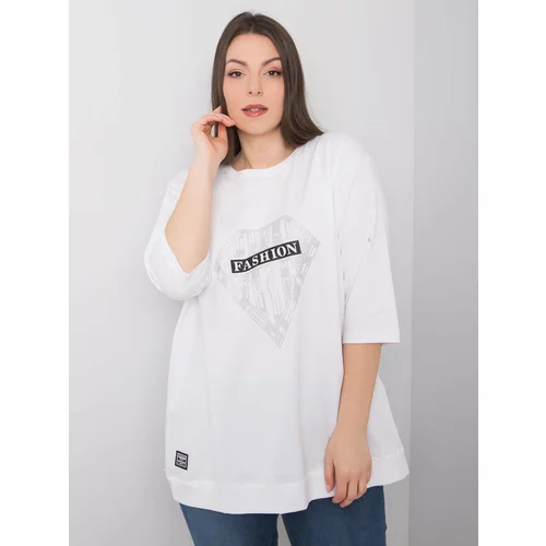 Fashion Hunters Oversized white blouse with application