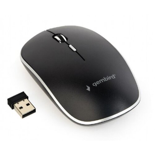Gembird MUSW-4BS-01 Silent Wireless Black, brezžična mi&amp;scaron;ka Slike
