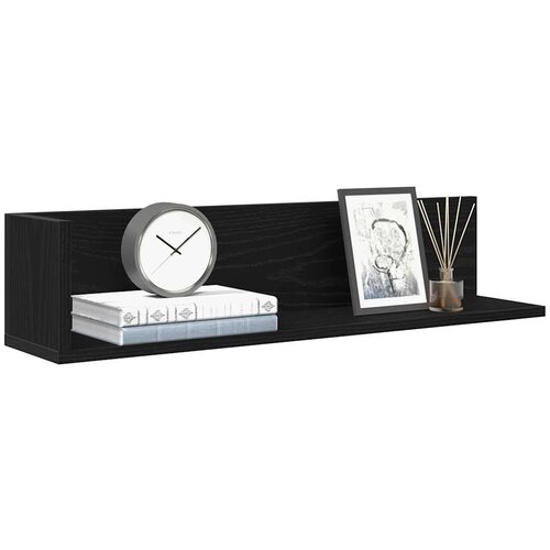 vidaXL Stenske police 2 kosa črna 75x16,5x16,5 cm inženirski les Cene