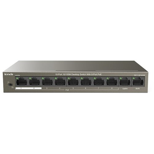 Tenda TEF1110P-8-63W network switch Unmanaged Fast Ethernet (10 /100) Power over Ethernet (PoE) Black Cijene