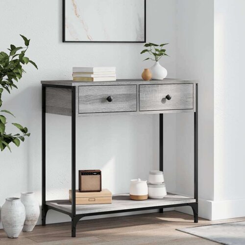  Konzolni stol siva boja hrasta 75x34 5x75 cm konstruirano drvo Cijene
