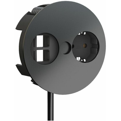 Boschmann BAC-TWIST vgradna vtičnica za kuhinjski pult 1x220V, 1xokvir prazen črn 931.133 Cene